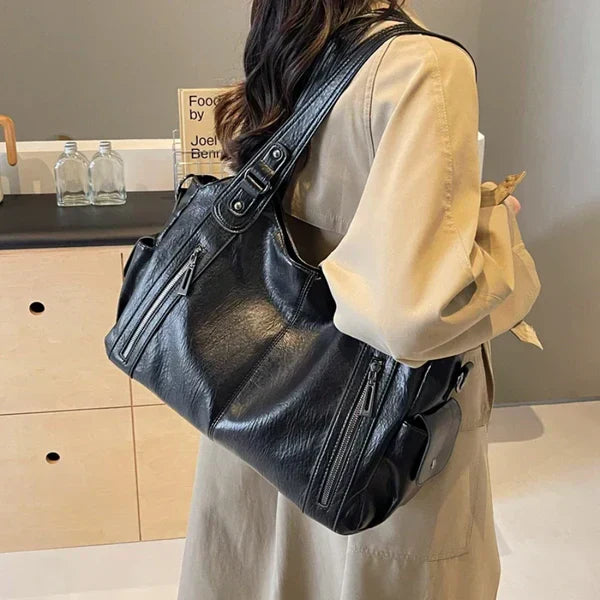Timeless Leather Shopping Bag | Elegant Design | Valenza