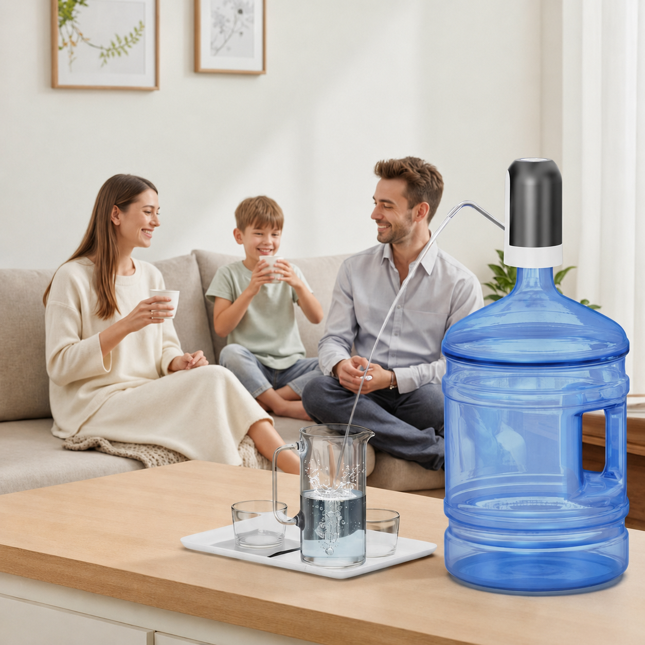 Smart Water Pump - USB Rechargeable Silicone & Steel Dispenser