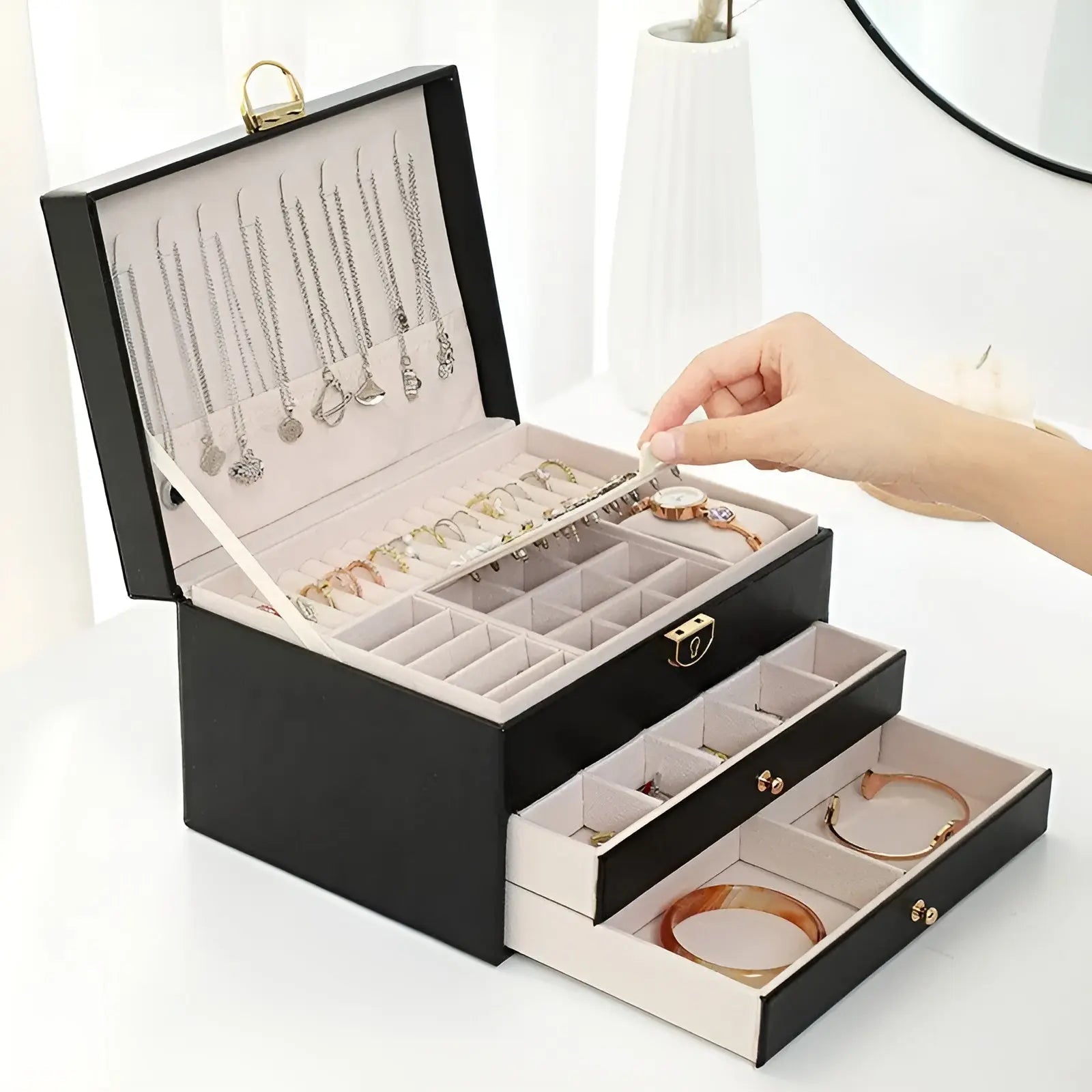Sophistiqué Elite Jewelry Organizer with Multi-Tier Design