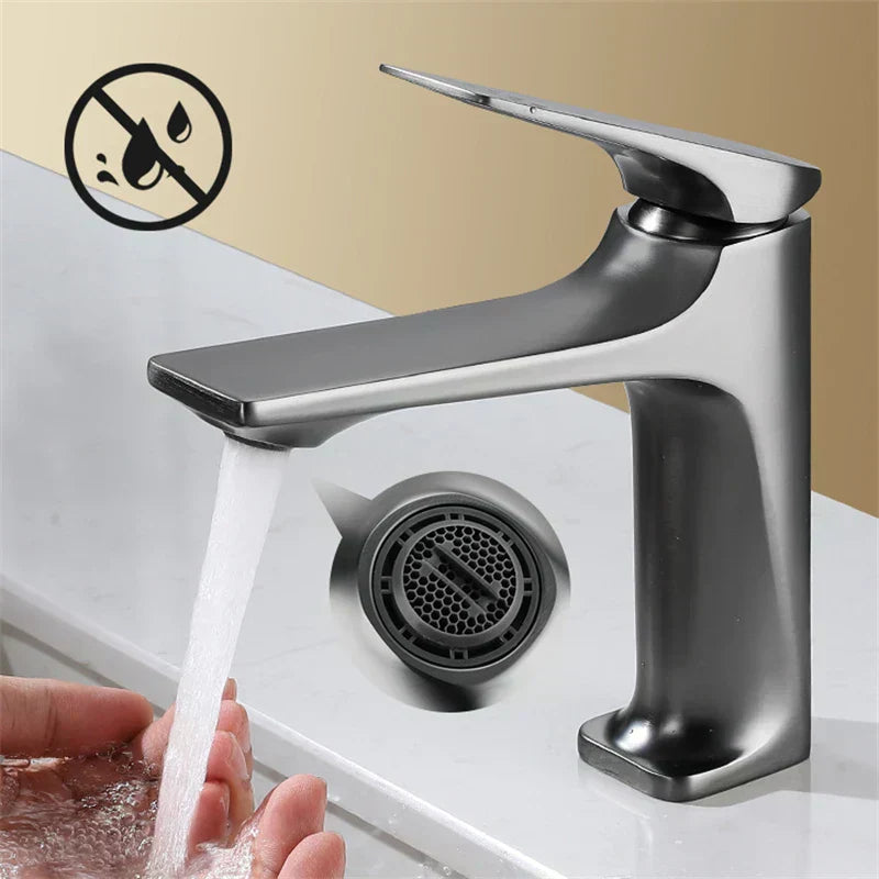 Sleek Chrome Bathroom Faucet with Effortless Control