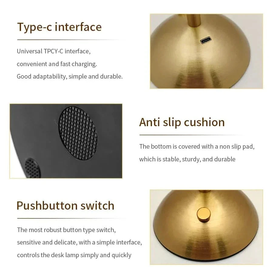 Acrylic Touch Table Lamp – Rechargeable for Stylish Ambient Illumination