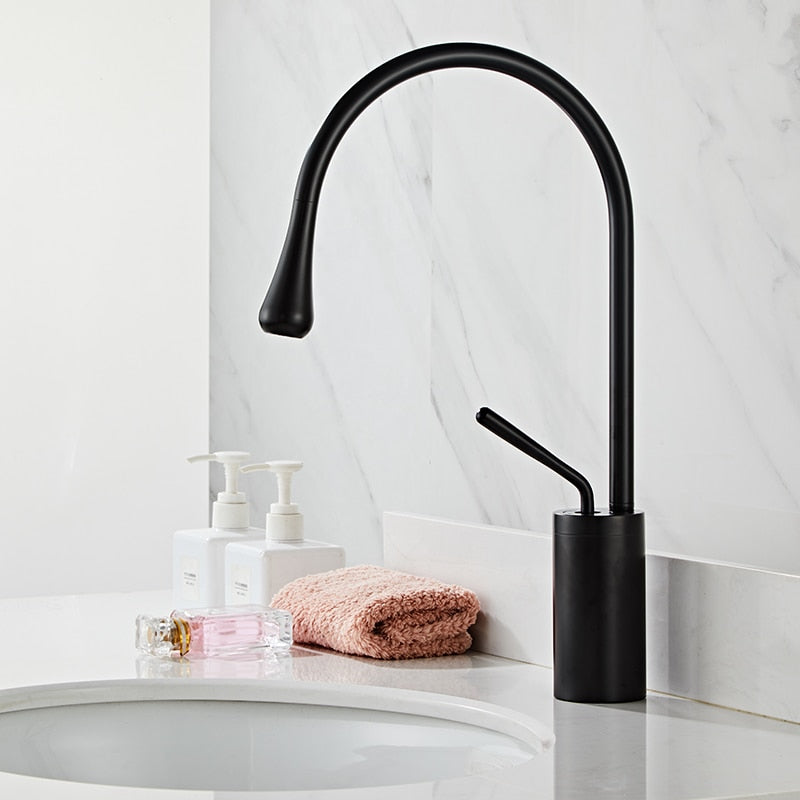 Elegant Waterfall Bathroom Faucet with Adjustable Spout