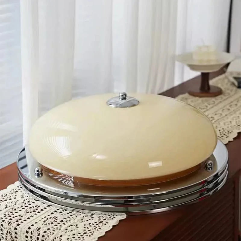 Bauhaus Style Glass Ceiling Lamp for Milk Coffee Ambiance