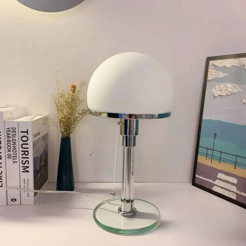 Bauhaus Style Vintage Glass Table Lamp