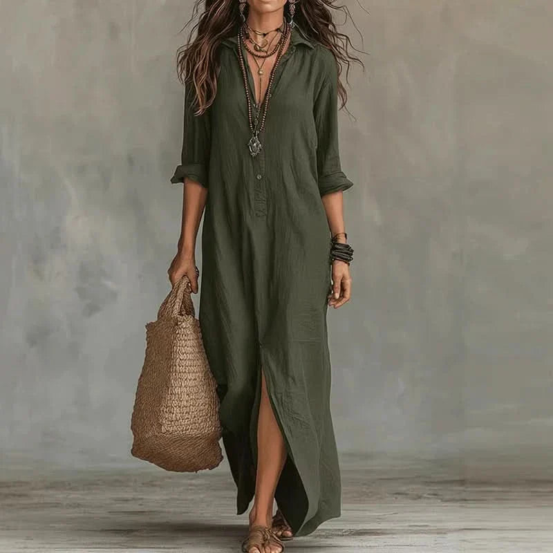 Maxi Dress with Soft Beach Feel – Elegant Style