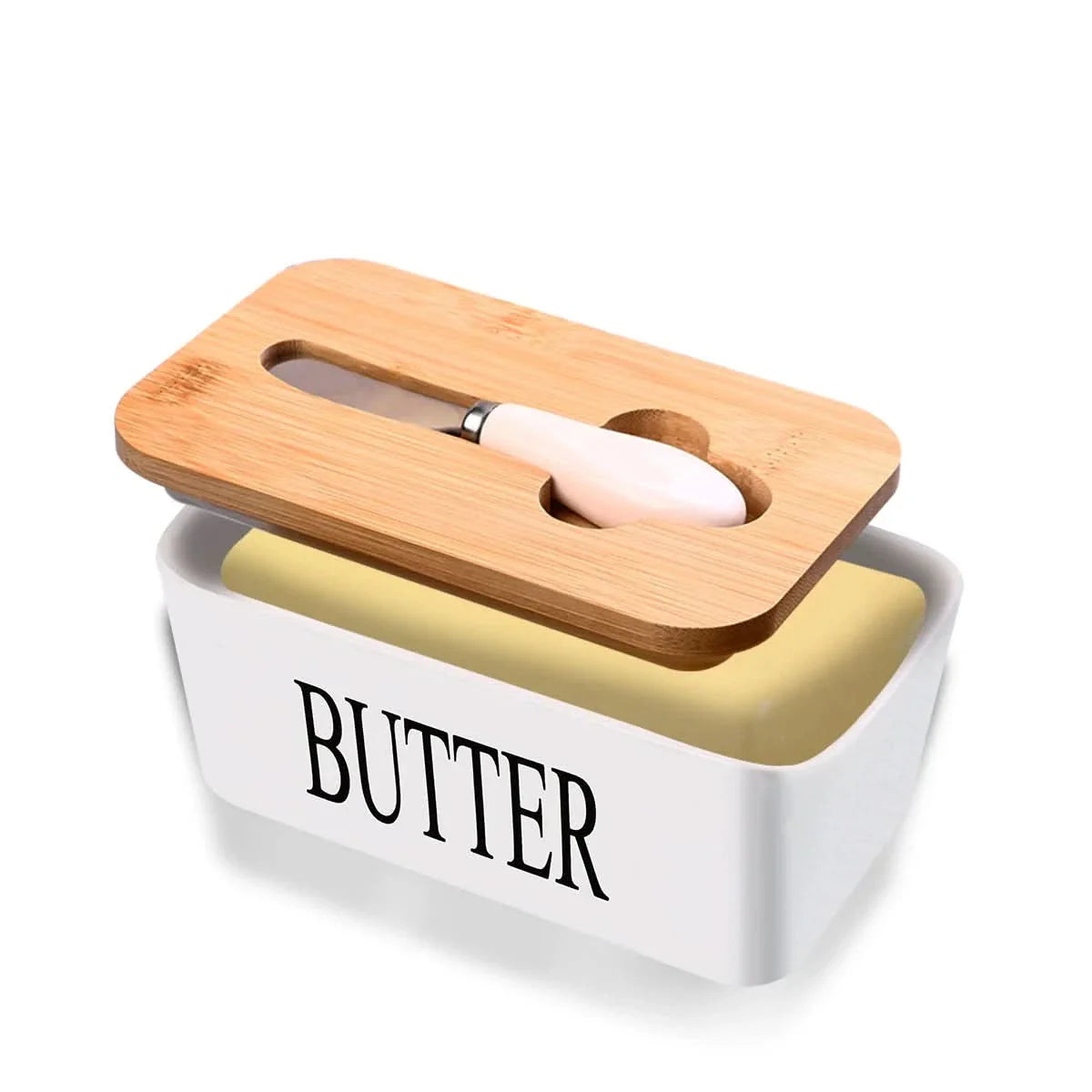 Butter Dish with Double Silicone Seal for Freshness Storage