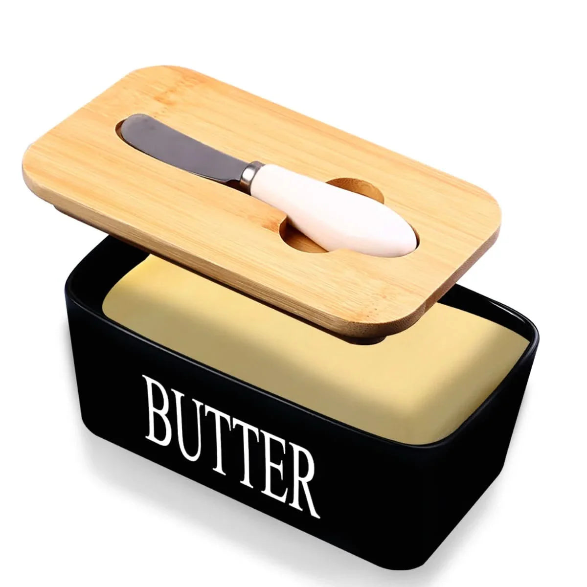 Butter Dish with Double Silicone Seal for Freshness Storage