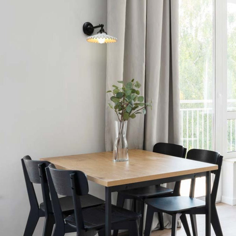 Chic Adjustable Wall Lamp with Stylish Ceramic Shade