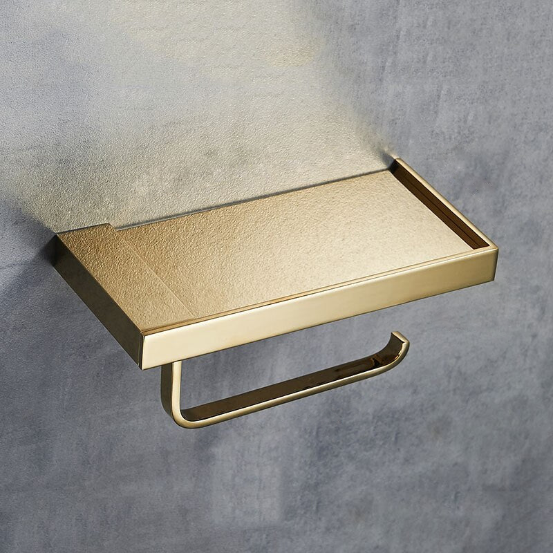 Wall-Mounted Stainless Steel Paper Towel Dispenser with Shelf