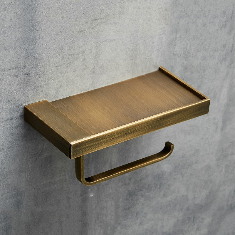 Wall-Mounted Stainless Steel Paper Towel Dispenser with Shelf