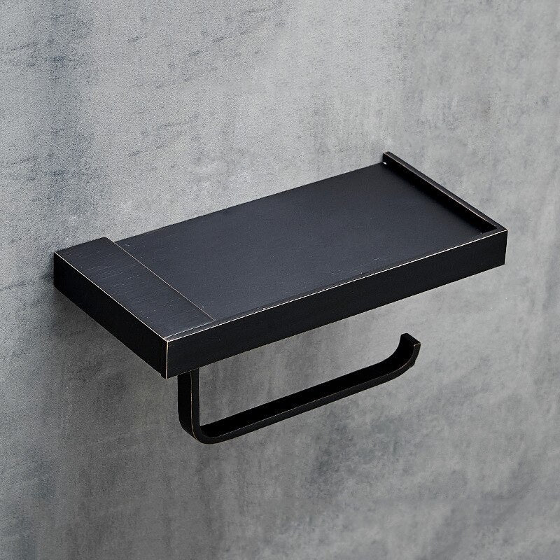 Wall-Mounted Stainless Steel Paper Towel Dispenser with Shelf