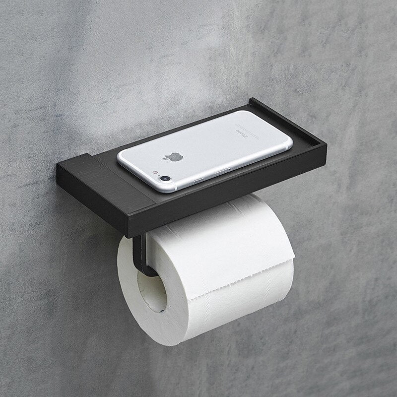 Wall-Mounted Stainless Steel Paper Towel Dispenser with Shelf