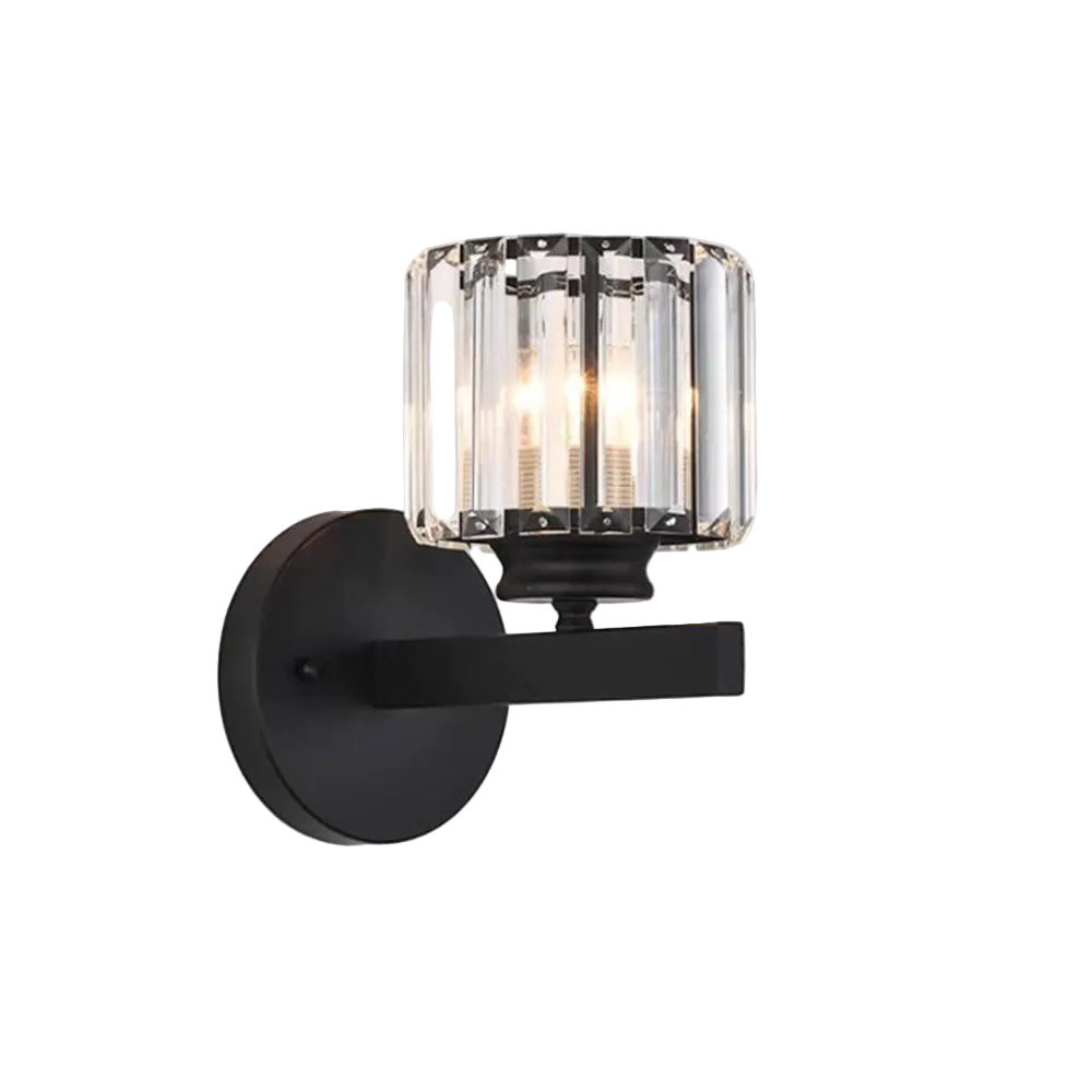 Elegant Wall-Mounted Light Fixture with Crystal Accents