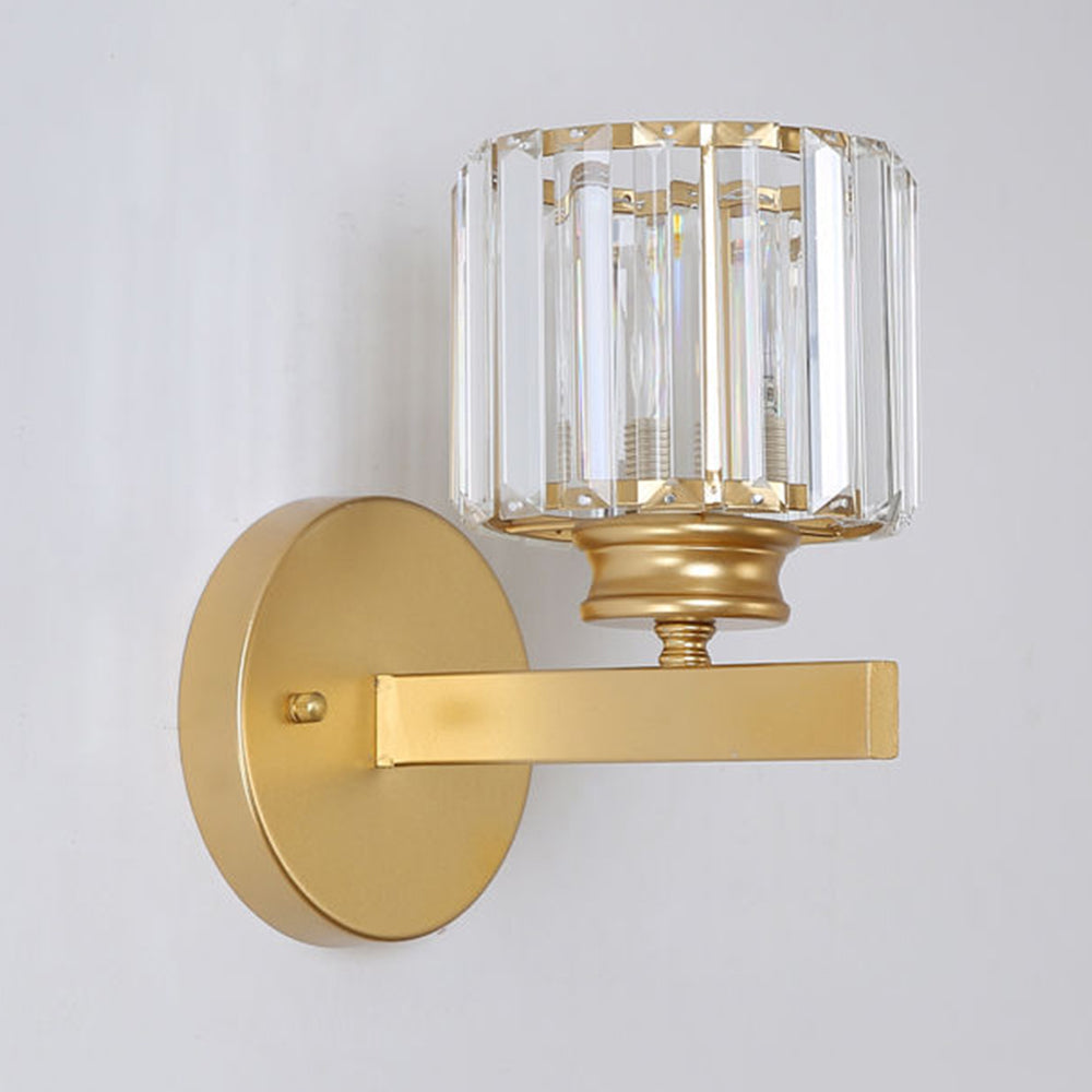 Elegant Wall-Mounted Light Fixture with Crystal Accents