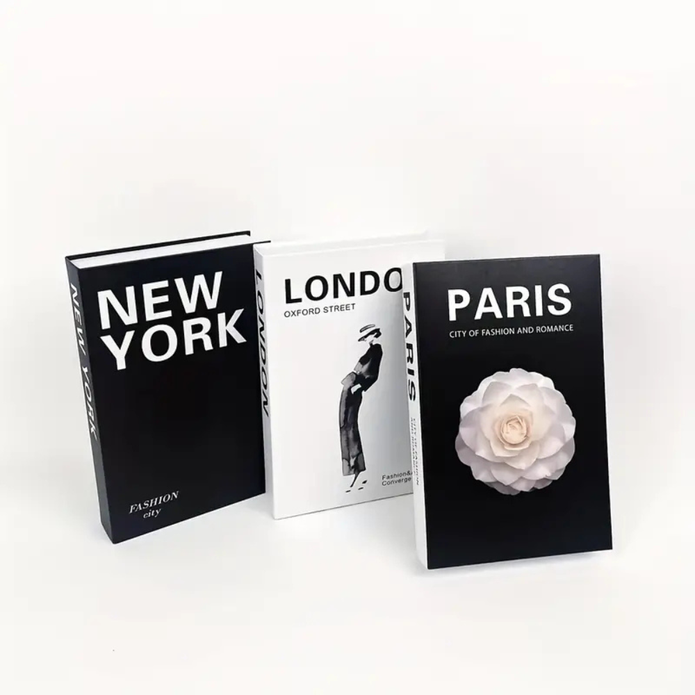 Chic Faux Book Trio for Elegant Home Styling