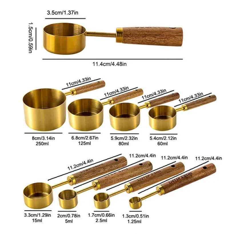 Stainless Steel Measurement Set for Kitchen and Bar Use