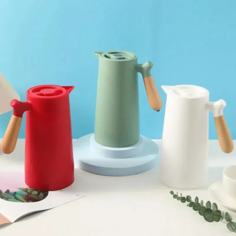 Insulated Kettle Featuring Contemporary Wooden Design