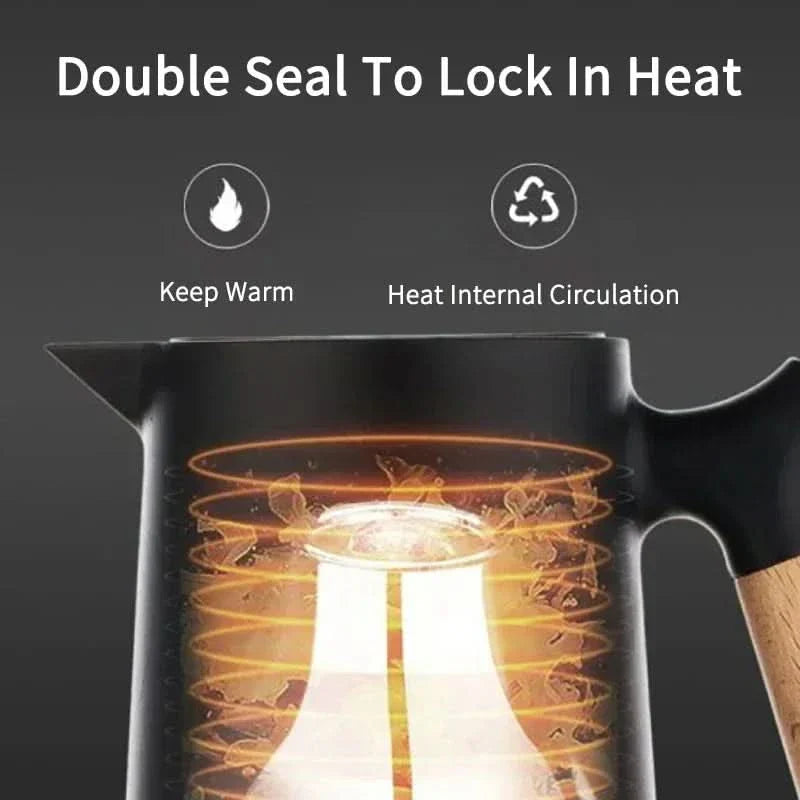 Insulated Kettle Featuring Contemporary Wooden Design