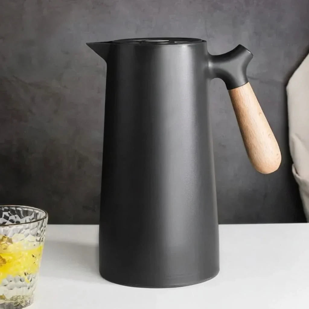 Insulated Kettle Featuring Contemporary Wooden Design