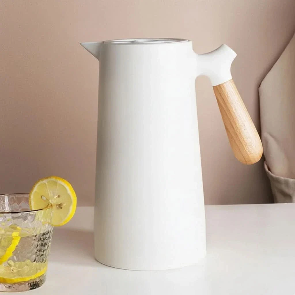 Insulated Kettle Featuring Contemporary Wooden Design