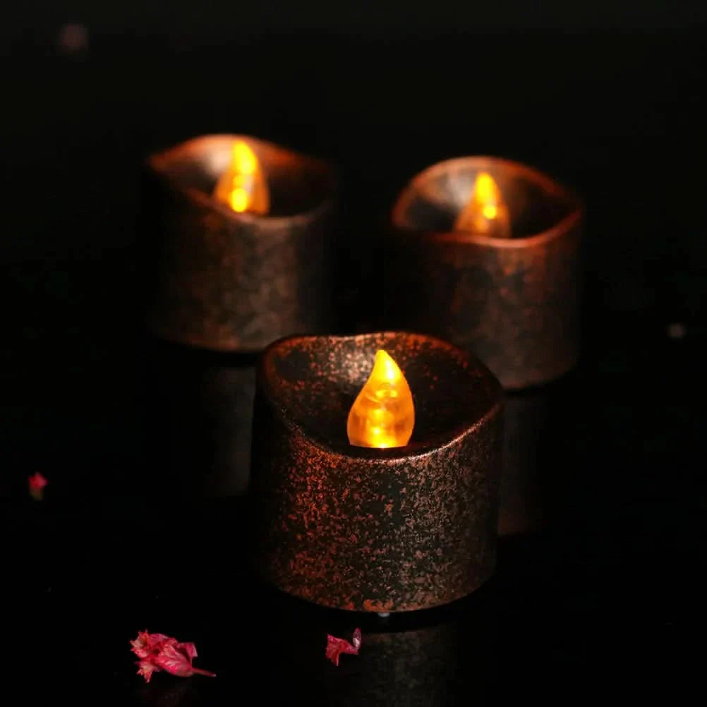 LED Flameless Tea Light Candles for Safe Flickering Home and Event Lighting