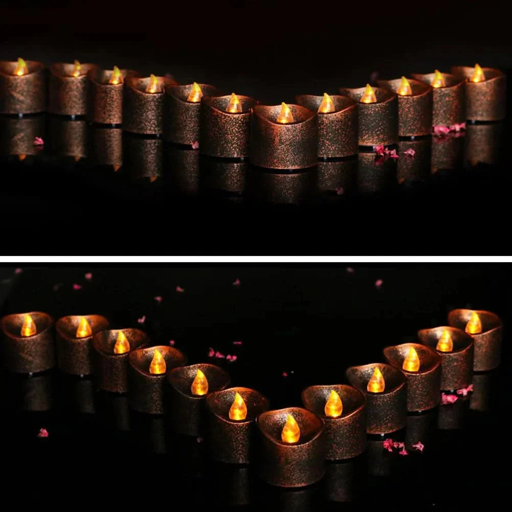 LED Flameless Tea Light Candles for Safe Flickering Home and Event Lighting
