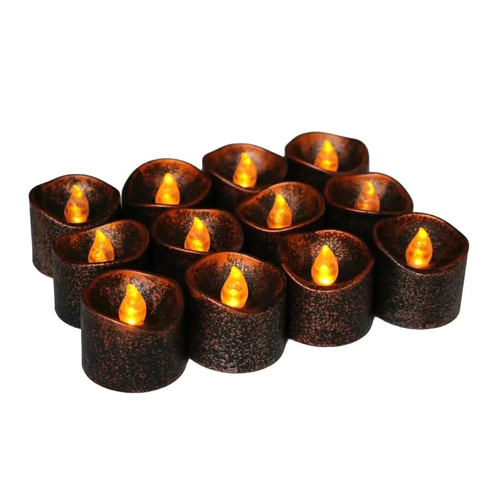 LED Flameless Tea Light Candles for Safe Flickering Home and Event Lighting