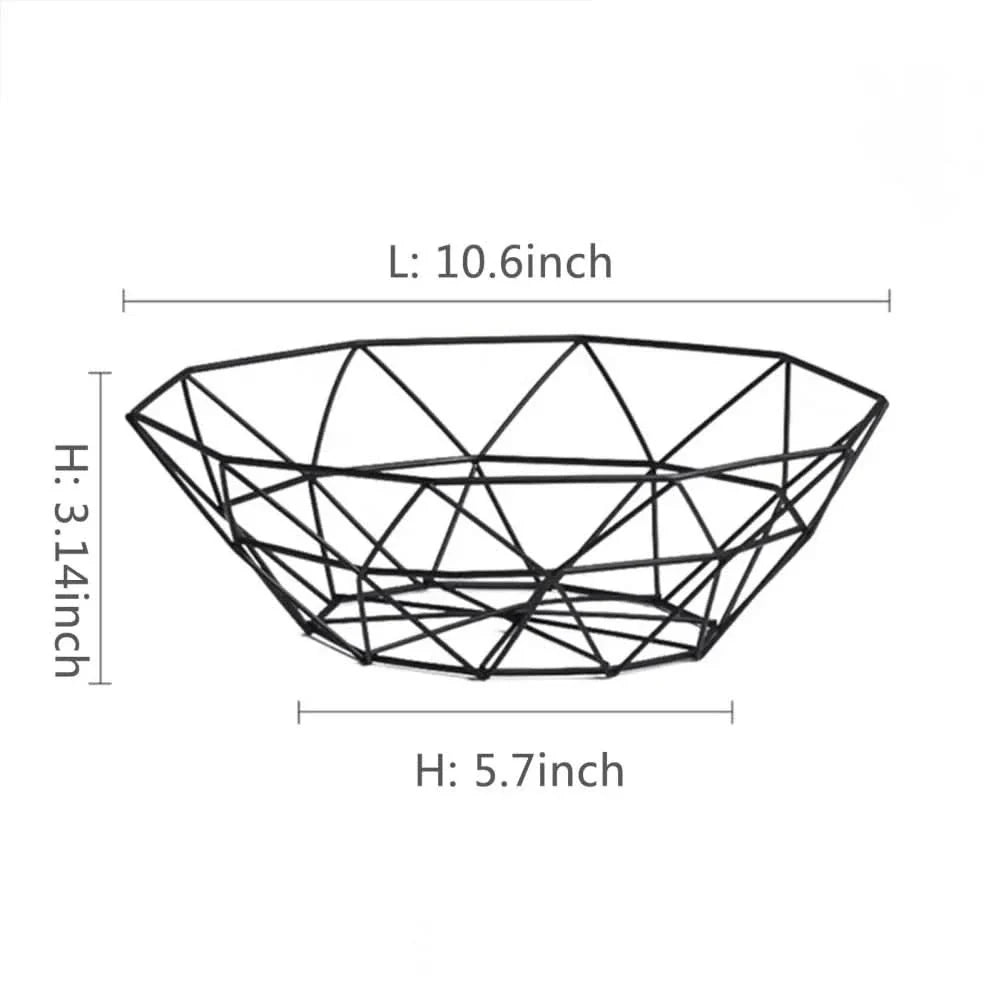 Metal Fruit Basket for Storage and Organization