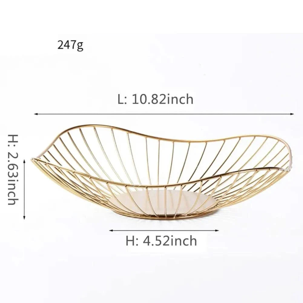 Metal Fruit Basket for Storage and Organization