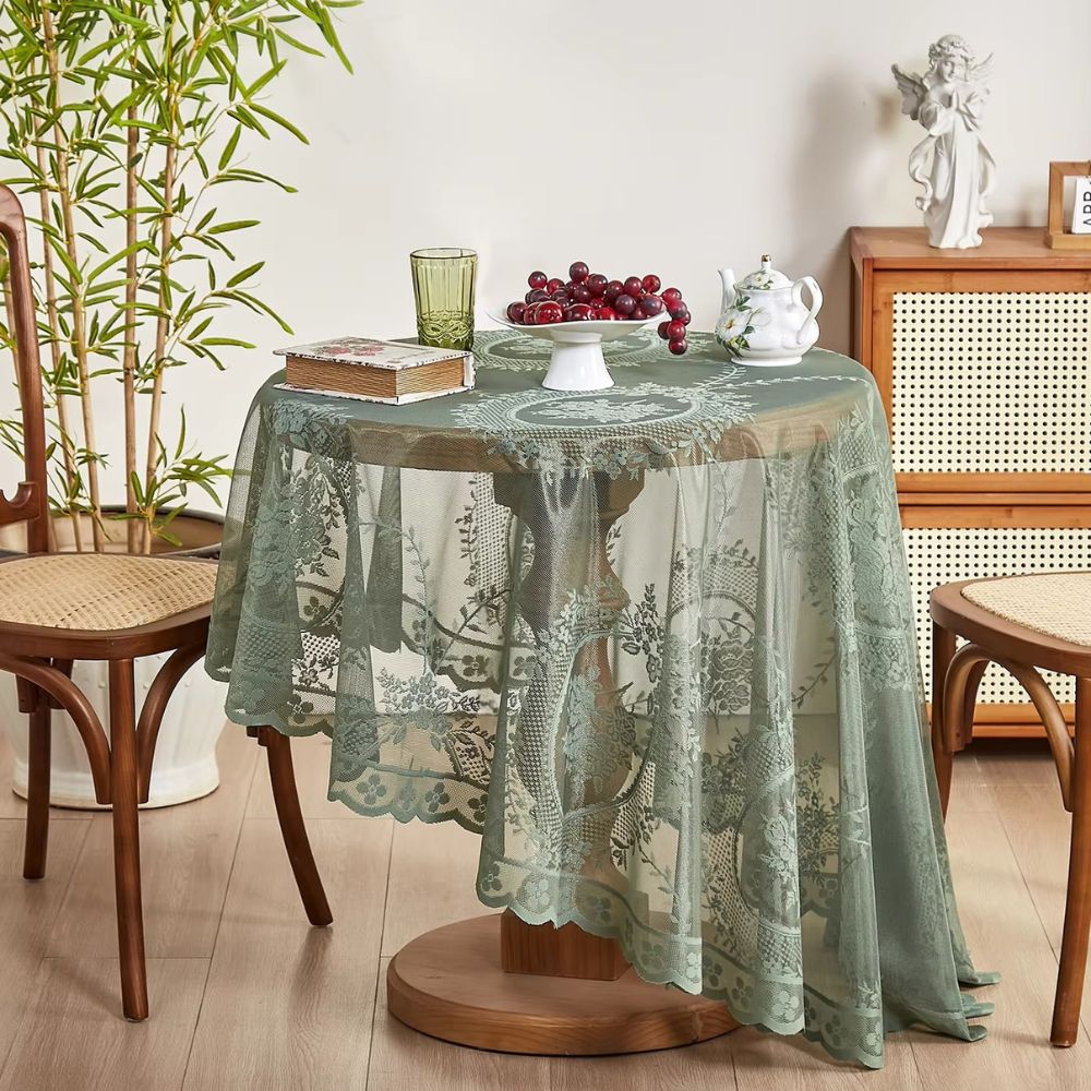 Chic Floral Lace Round Table Cover for Stylish Homes