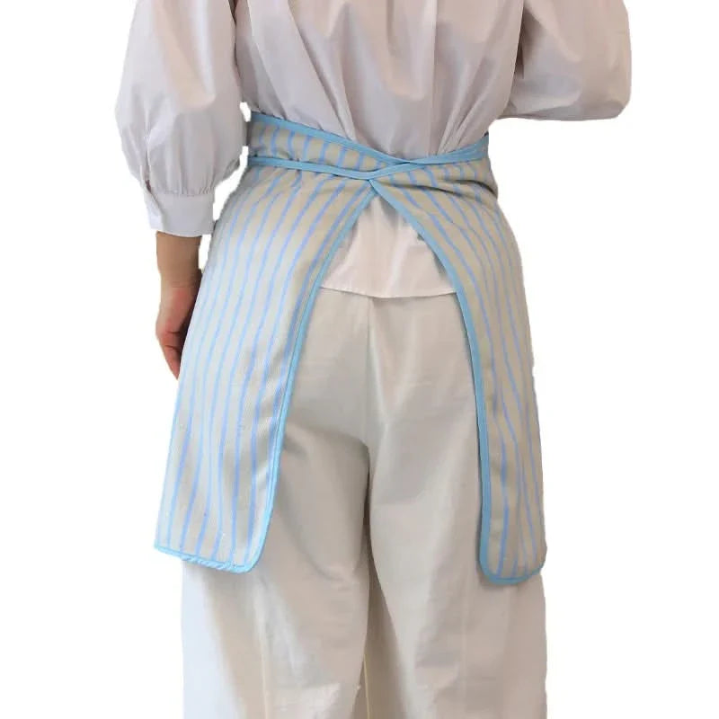 Adjustable Comfort Kitchen Apron with Elegant Stripe Design