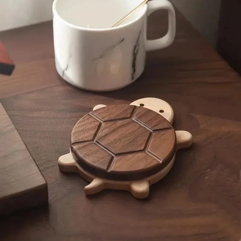 Wooden Table Protector in Turtle Shape for Hot Teapots