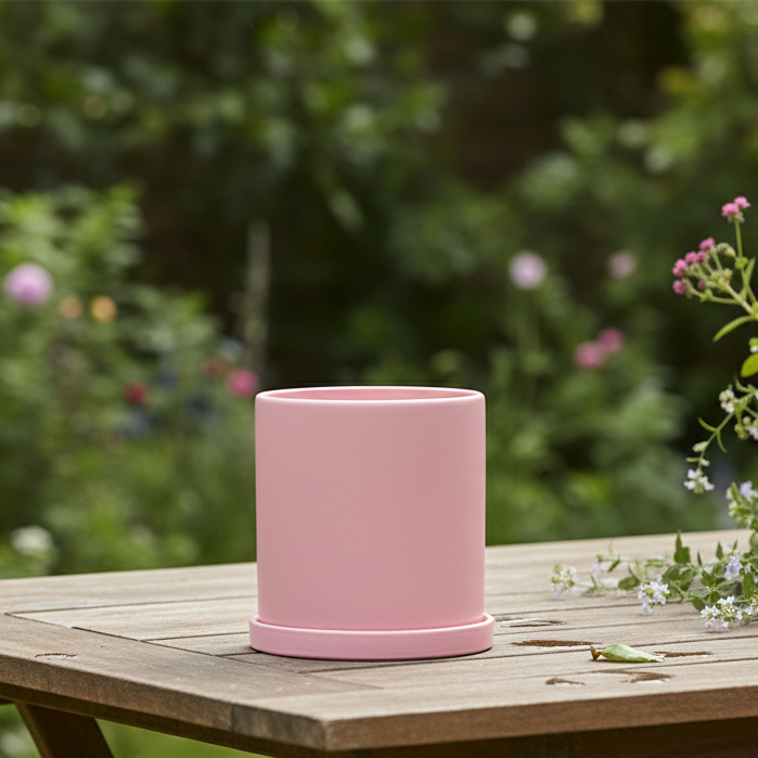 Sleek White Ceramic Planter for Modern Home Styling