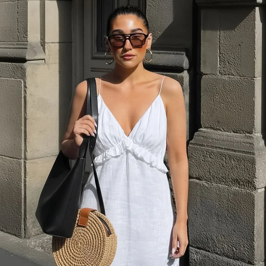 Flowing A-Line Summer Dress – Elegant Design for Warm Weather