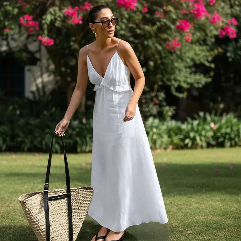 Flowing A-Line Summer Dress – Elegant Design for Warm Weather