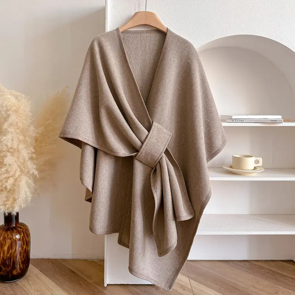 GaleGuard – Stylish Wind-Resistant Wrap Coat for Winter Elegance