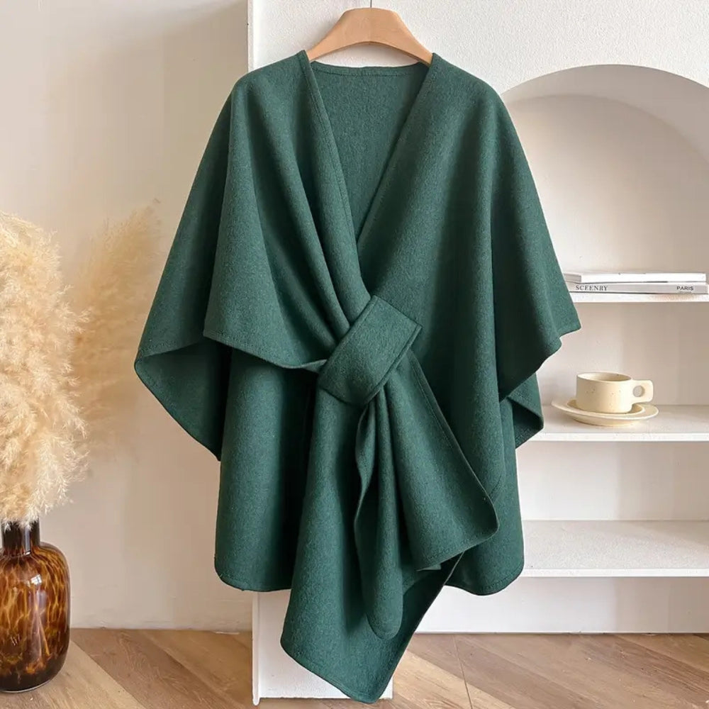 GaleGuard – Stylish Wind-Resistant Wrap Coat for Winter Elegance