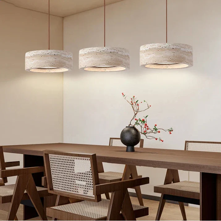 Contemporary Pendant Light in Travertine for Modern Interiors