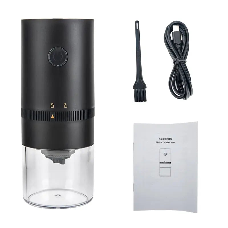 Electric Coffee Grinder with Adjustable Settings – USB Rechargeable