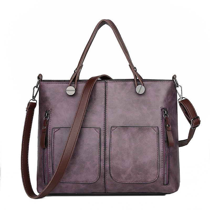 Chic Vintage Leather Shoulder Bag for Women with Artisan Craftsmanship