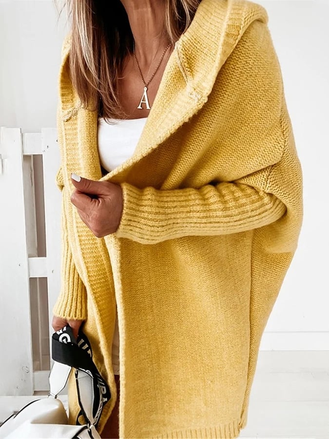 Mid-Length Hoodie Jacket with Solid Color Stitching