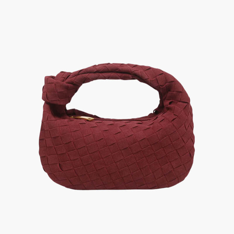 Chic Mini Suede Handbag with Elegant Knot Design