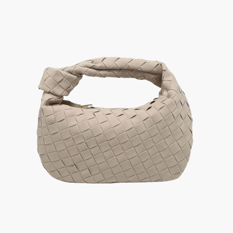 Chic Mini Suede Handbag with Elegant Knot Design