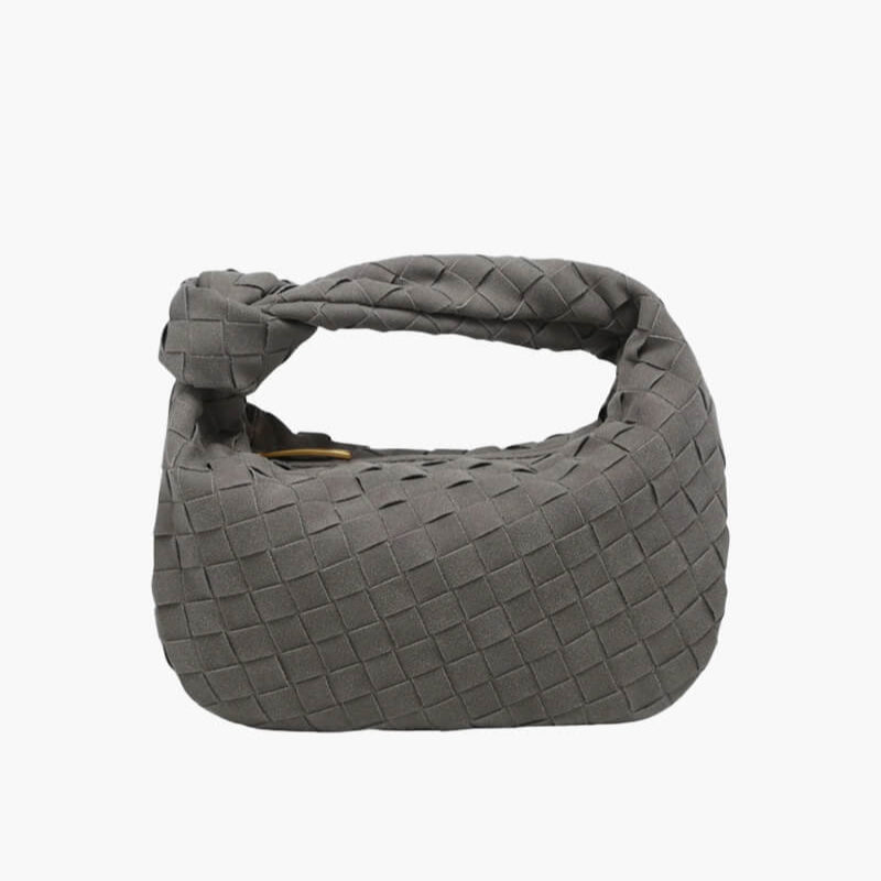 Chic Mini Suede Handbag with Elegant Knot Design