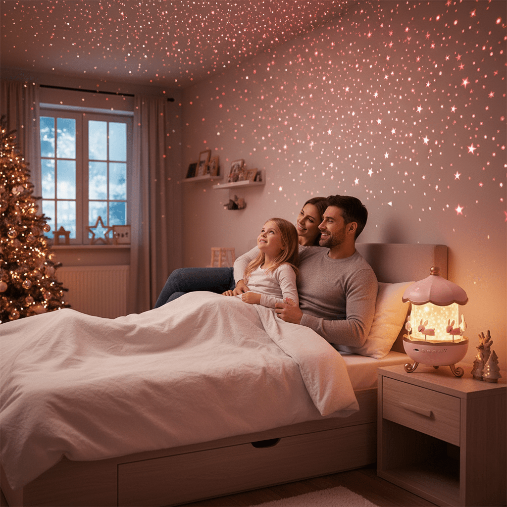 Celestial Dream Projector Lamp with Customizable Images and Music