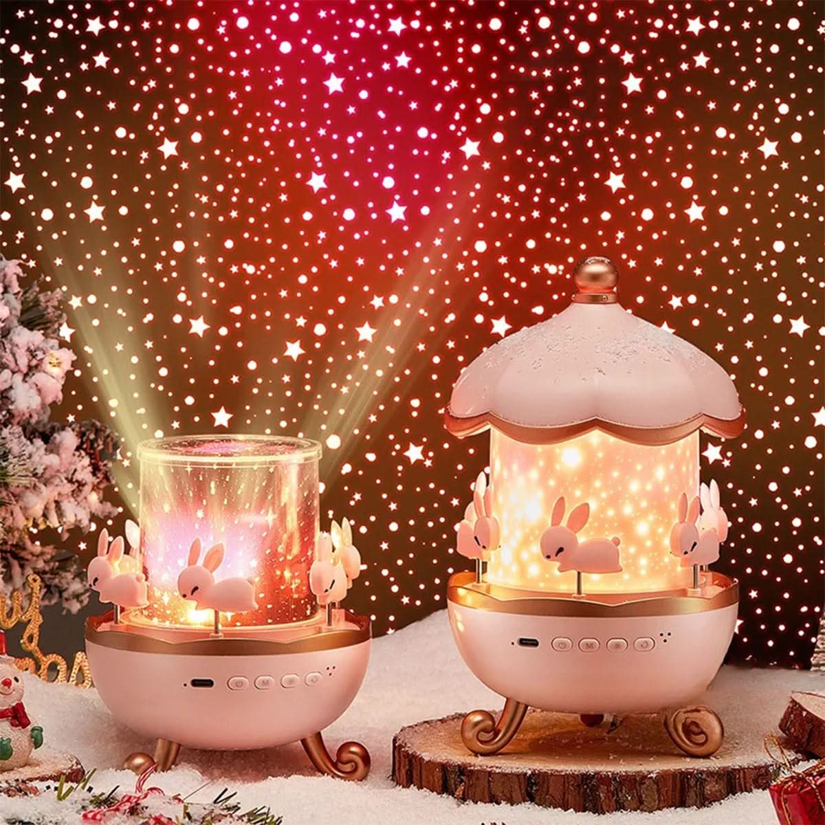 Celestial Dream Projector Lamp with Customizable Images and Music