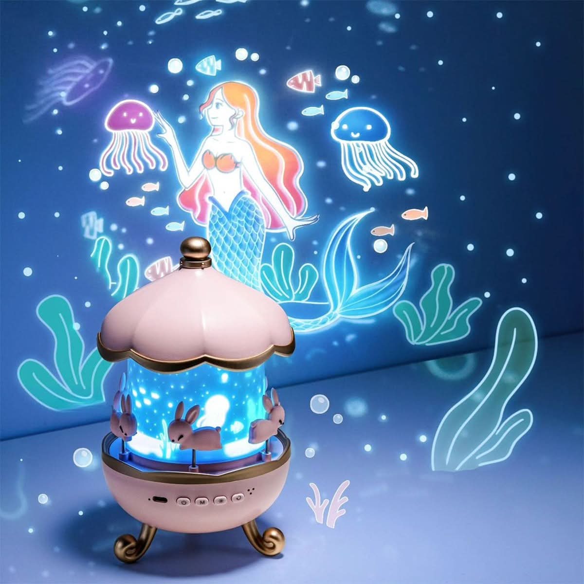 Celestial Dream Projector Lamp with Customizable Images and Music