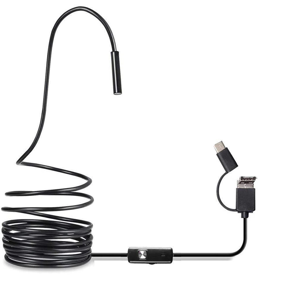 Flexible Endoscope Camera for Tight Spaces with Adjustable LED Light