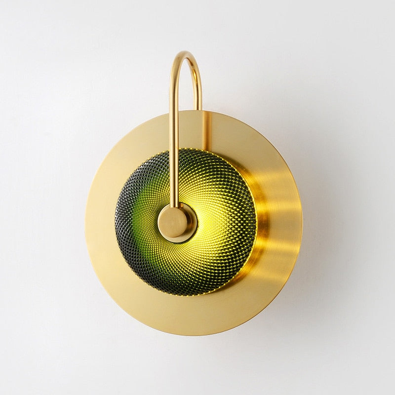 Chic Brass & Glass Wall Light Fixture - Stylish Illumination