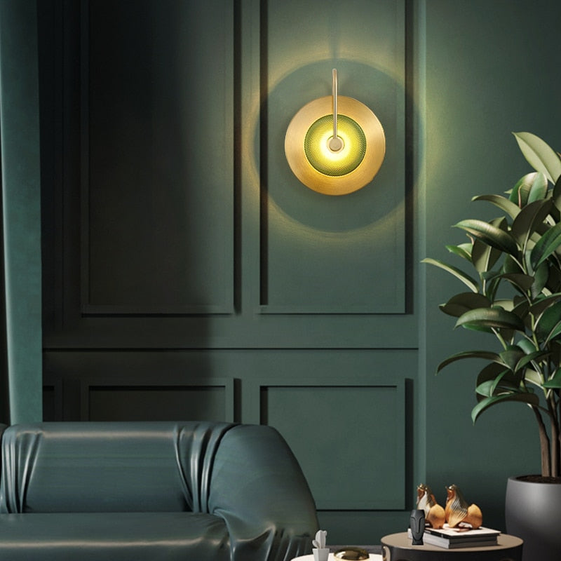 Chic Brass & Glass Wall Light Fixture - Stylish Illumination
